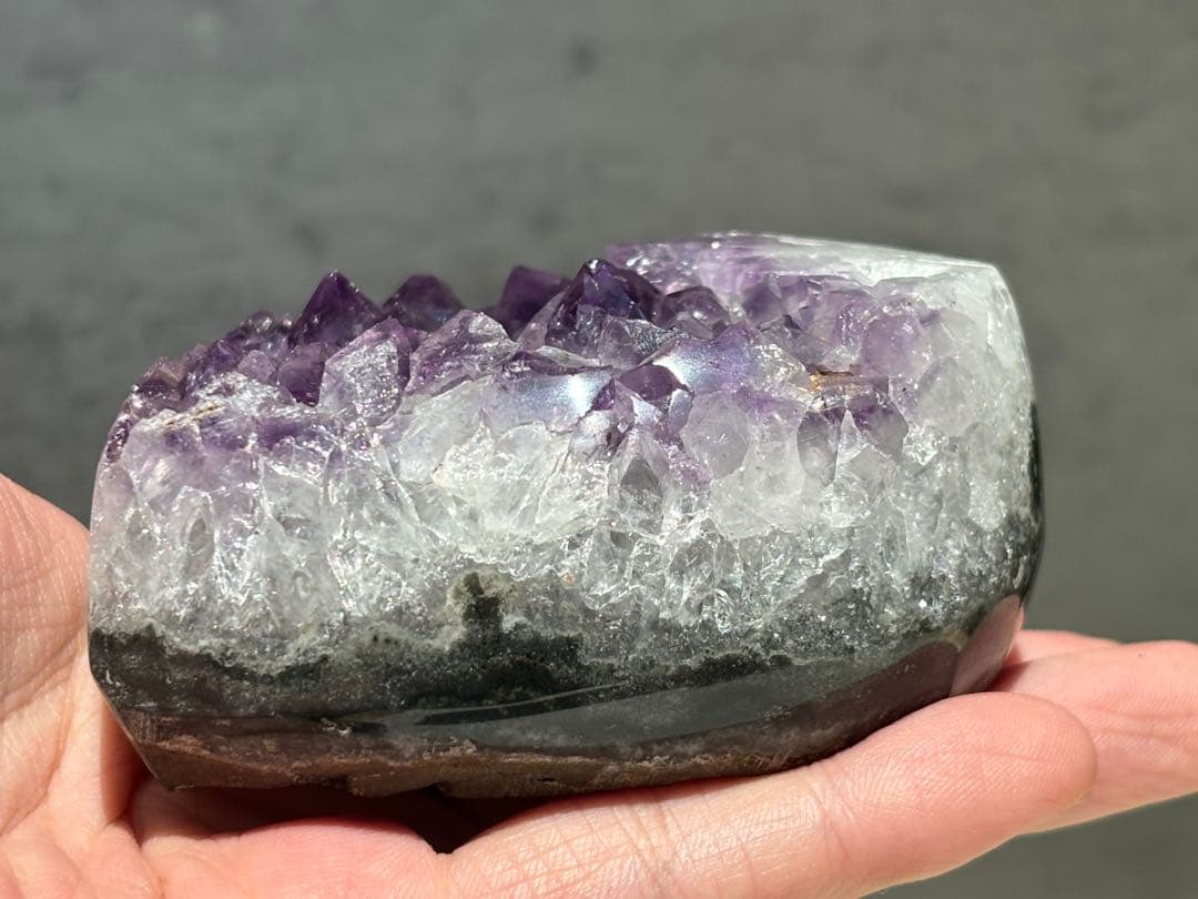 《ブラジル産×アメジストクラスター＊カービング×原石ハート》