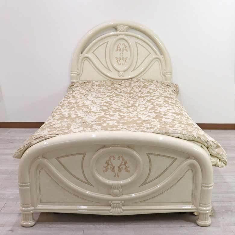 サルタレッリ フローレンス シングルベッドフレーム アイボリー