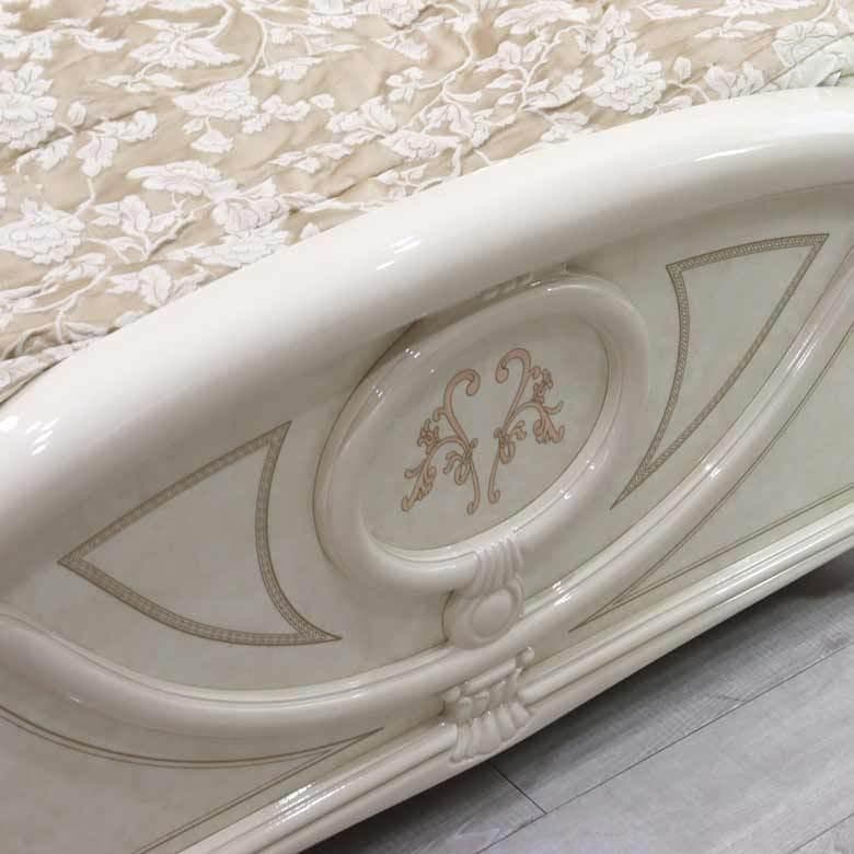 サルタレッリ フローレンス シングルベッドフレーム アイボリー