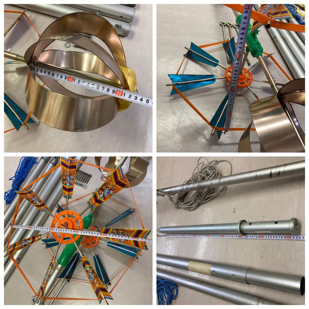 鯉のぼり ポール 9m / 10m 矢車 回転球 セット　シングルパイル 展示用