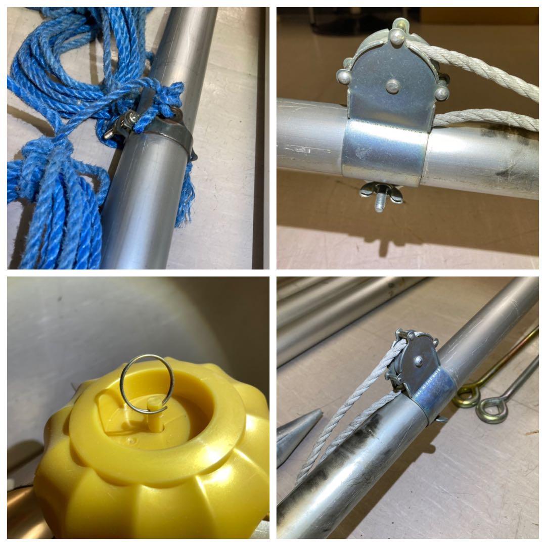 鯉のぼり ポール 9m / 10m 矢車 回転球 セット　シングルパイル 展示用