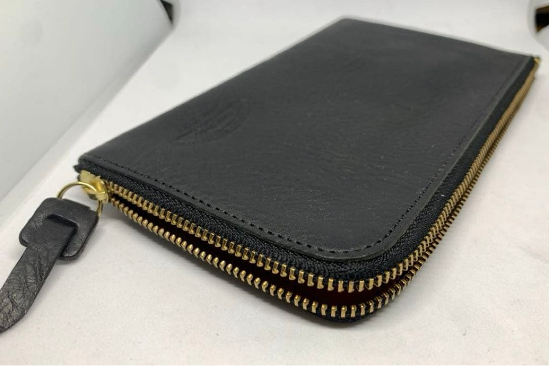 池之端銀革店 イタリアン シュリンクレザー L字ファスナー 長財布