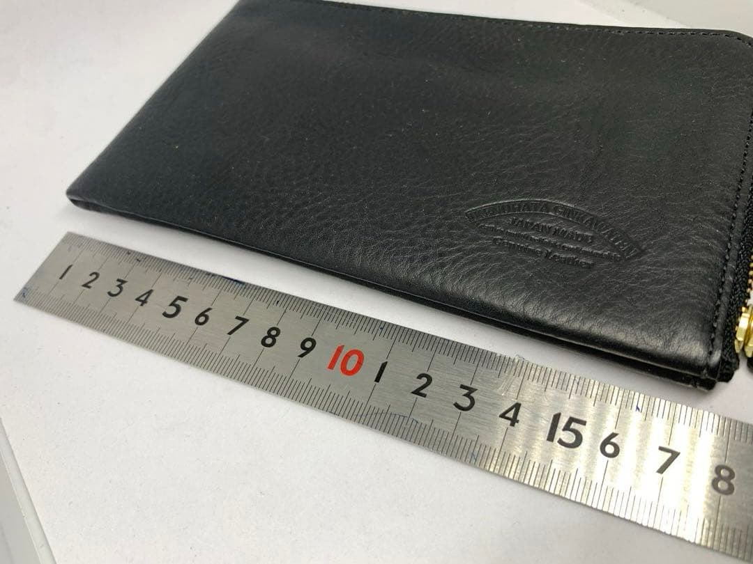 池之端銀革店 イタリアン シュリンクレザー L字ファスナー 長財布