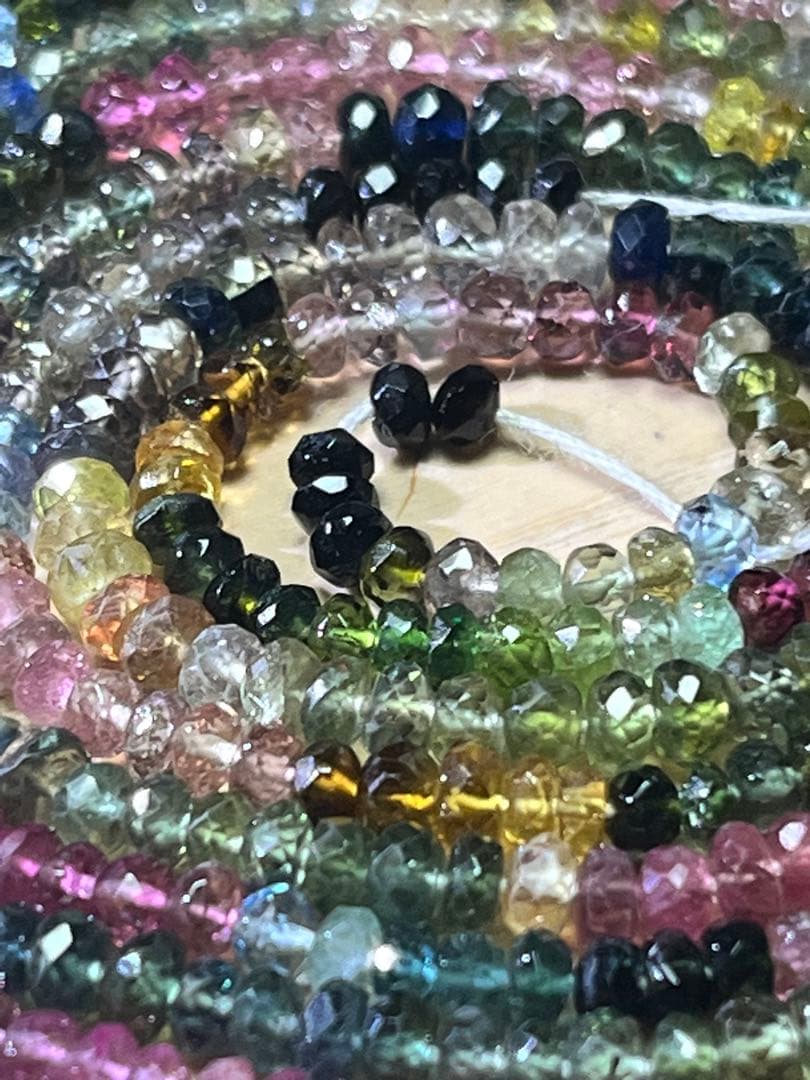 ルビー エメラルド サファイアイエローサファイア 1連　長38.5㎝ 12561454掲載】イエローサファイア 0.297ctルース