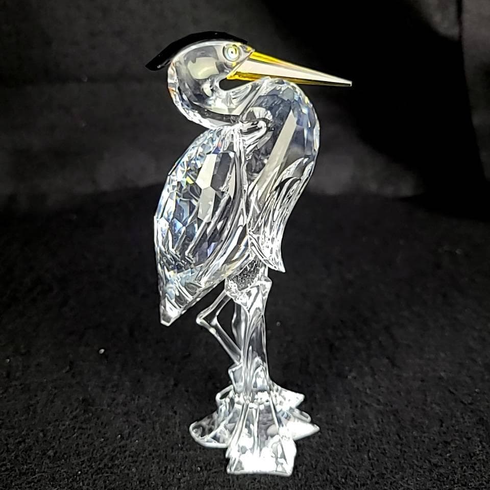 ◆美品◆スワロフスキー　サギ　鳥　置物　フィギュリン　箱つき