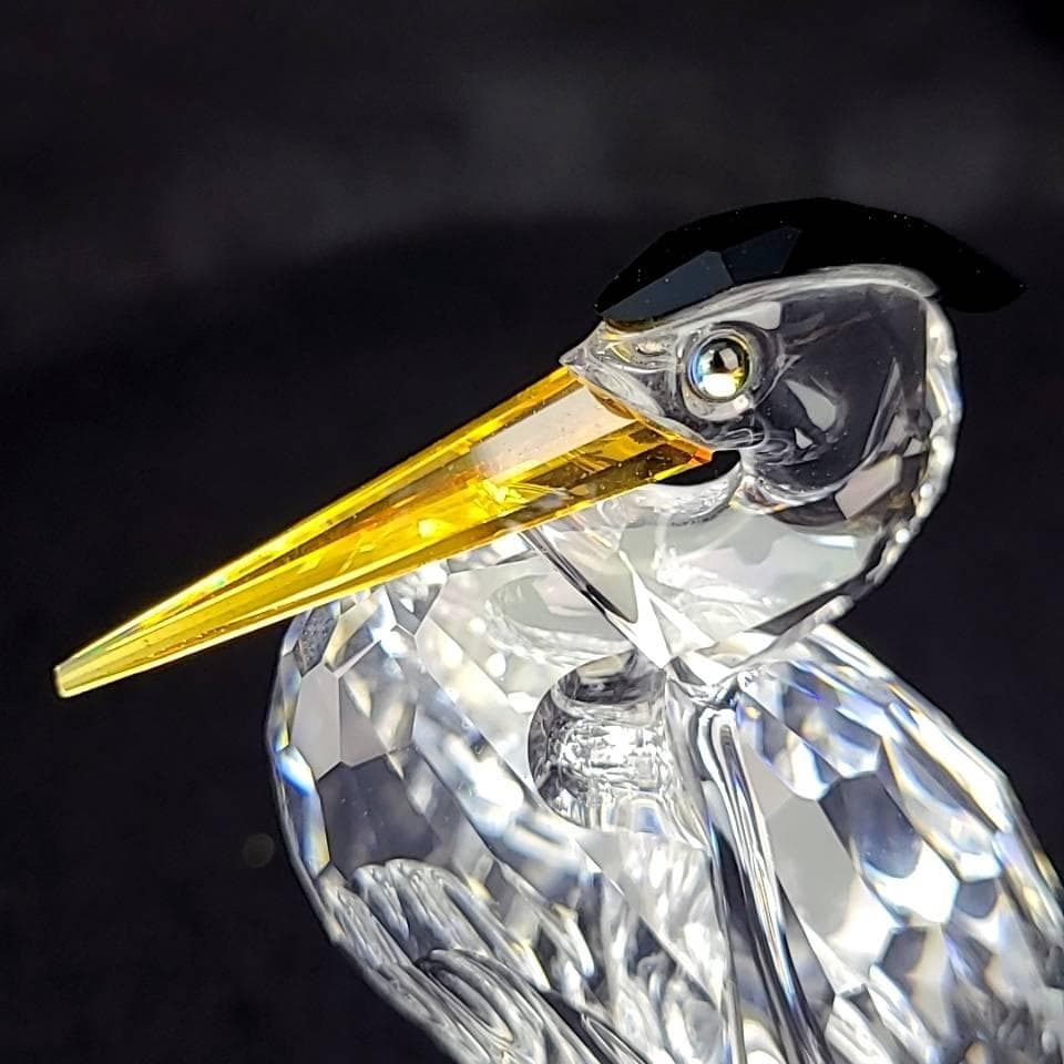 ◆美品◆スワロフスキー　サギ　鳥　置物　フィギュリン　箱つき