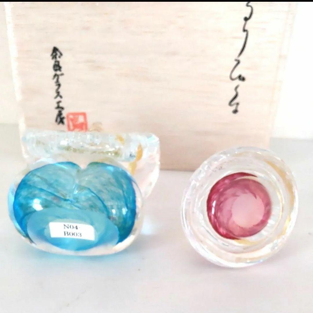 □瑠璃雛 雛人形 るりびな 奈良ガラス工房 金箔 立雛 おひなさま