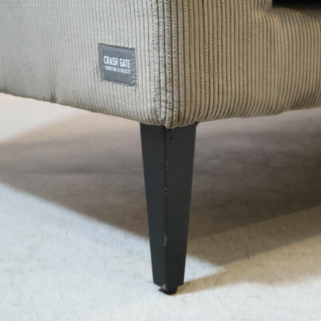 クラッシュゲート GRESS 2人掛けソファ 右肘 ジャガード ベンチソファー