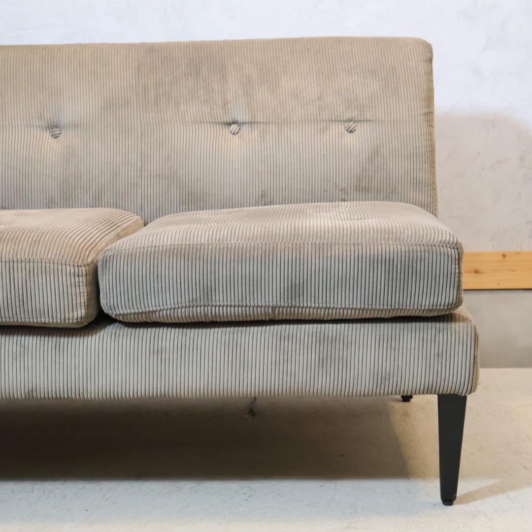 クラッシュゲート GRESS 2人掛けソファ 右肘 ジャガード ベンチソファー