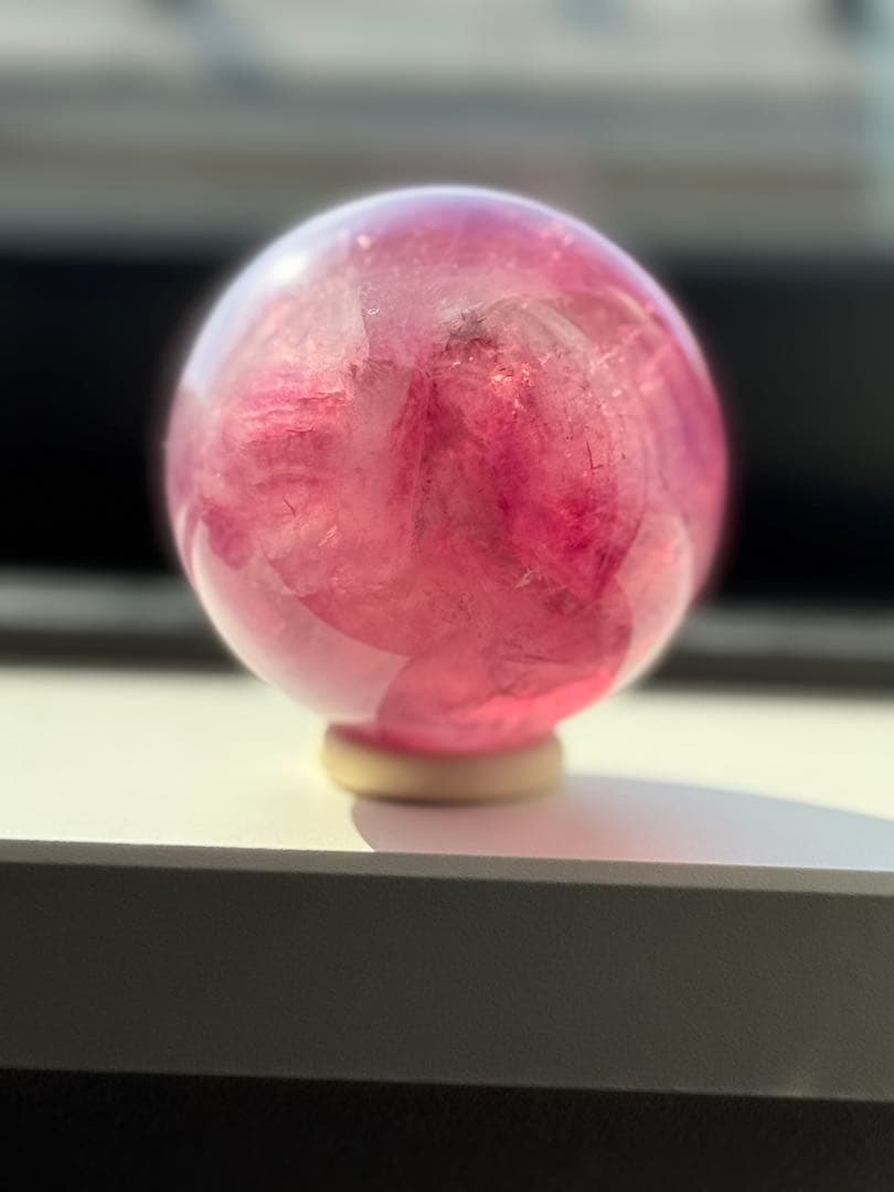 高品質パープルフローライトスフィア　ジューシーカラー＆透明感◎