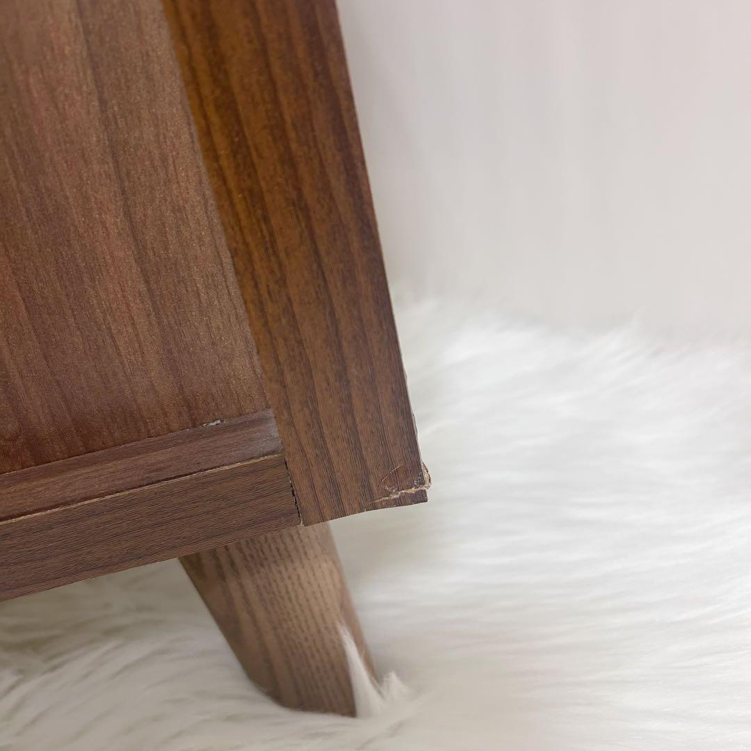 【廃盤希少】ニトリ　NITORI ナイトテーブル　アーシュ2段　コンセント2 ①