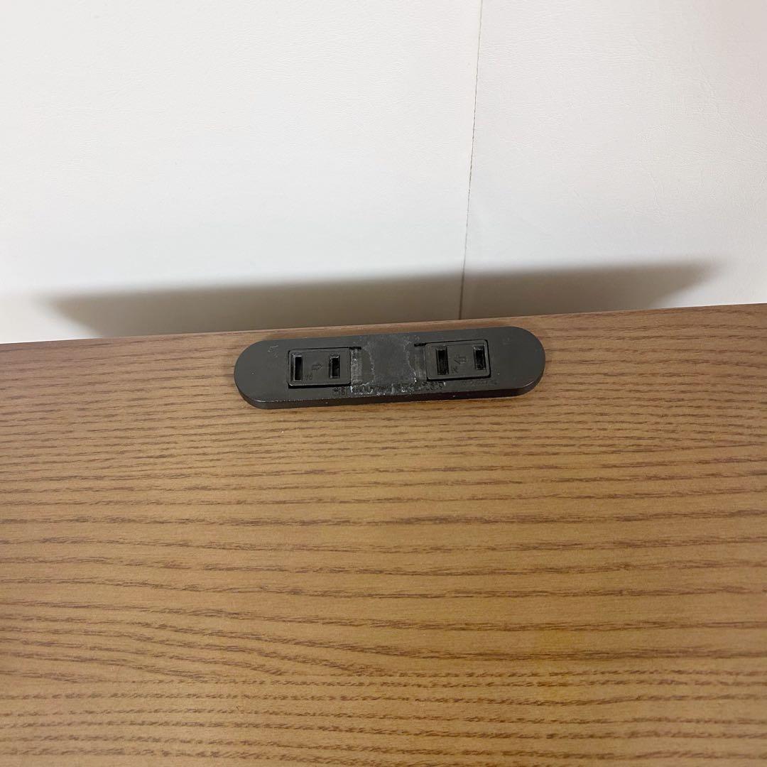 【廃盤希少】ニトリ　NITORI ナイトテーブル　アーシュ2段　コンセント2 ①