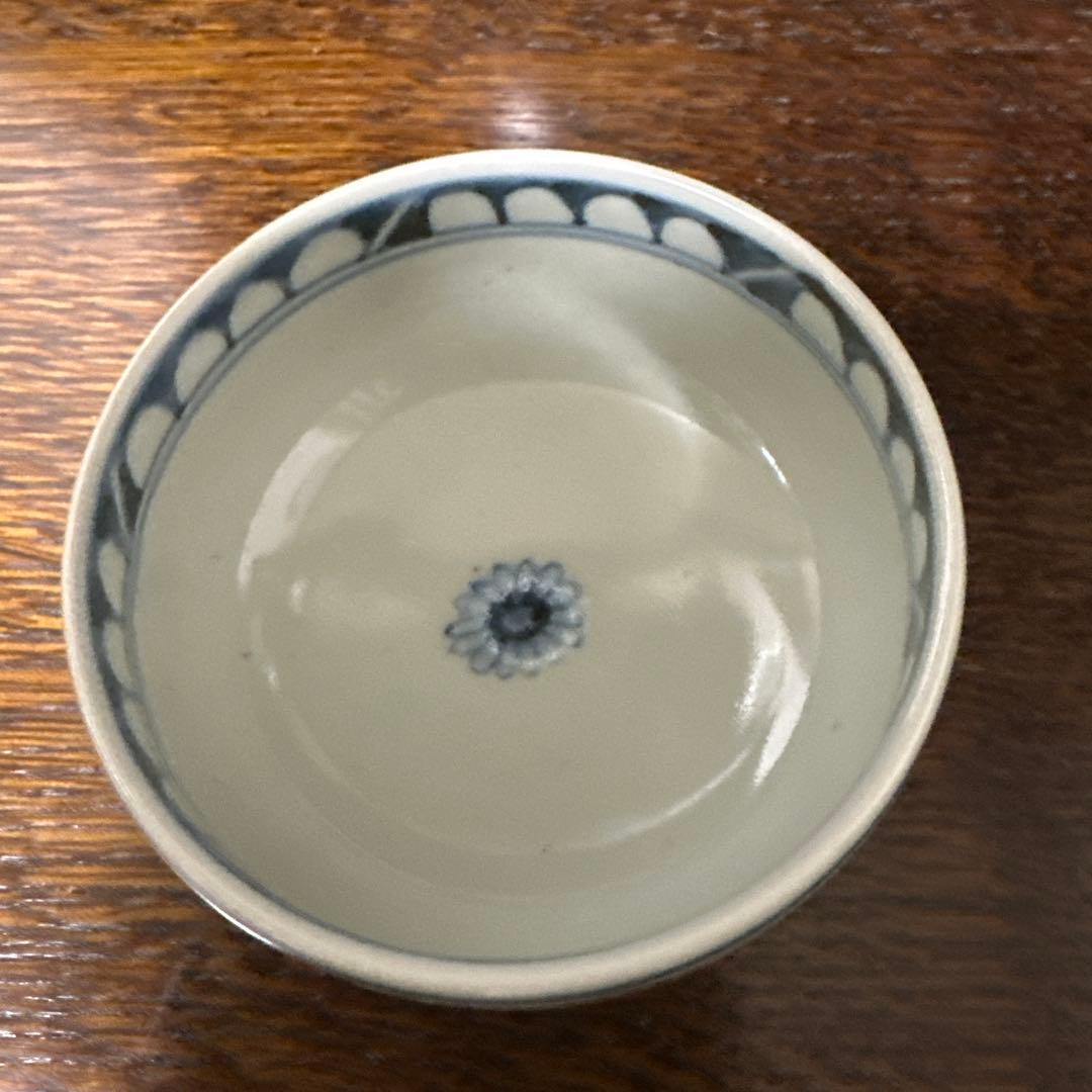 未使用. 佐藤走波. 六代、染錦、芍薬花柄三昧、蓋つき茶碗、小鉢、2客