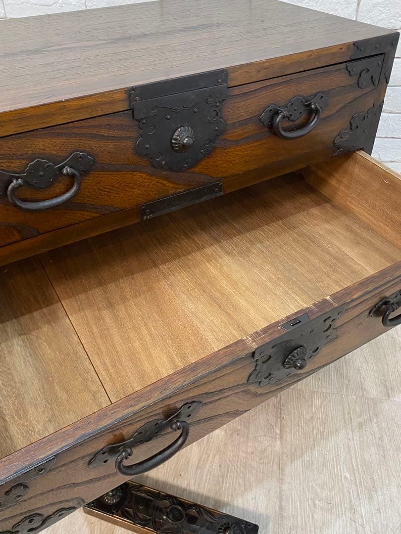 【東京都内23区配送無料】アンティーク　ミニ　箪笥　木製　引き出し　古道具　民芸