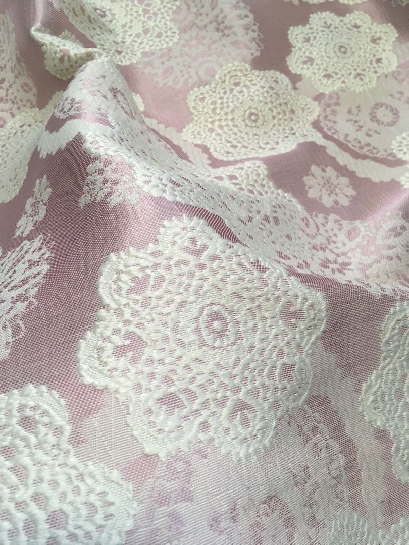 【中古】クロシェ　ピンクカーテン、シャイニーベール