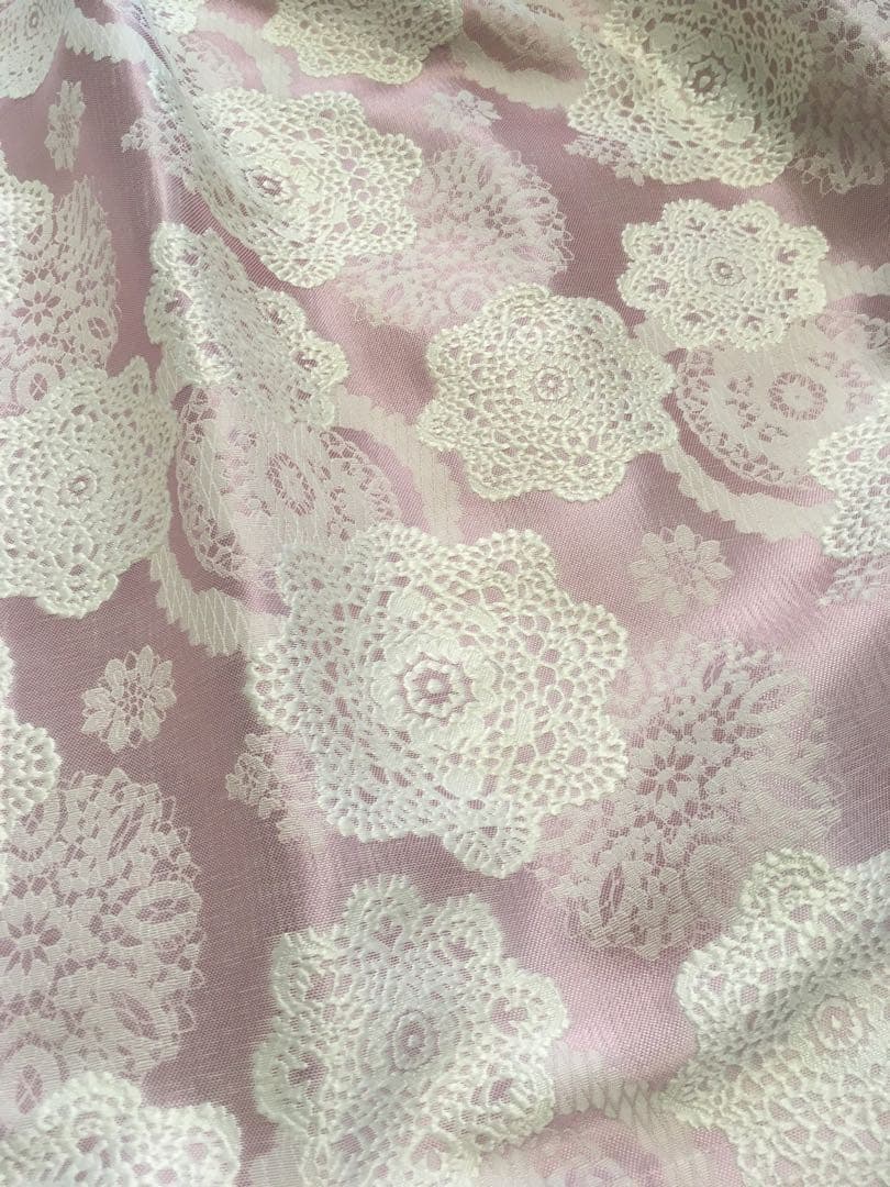 【中古】クロシェ　ピンクカーテン、シャイニーベール