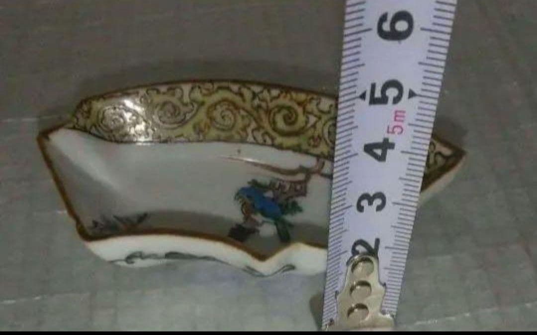 九谷焼 古九谷 二重角福 扇型 九谷焼 大皿 10枚セット