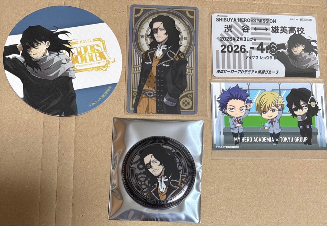 ヒロアカ スチームパンク 缶バッジ 東急 コースター 定期券風カード