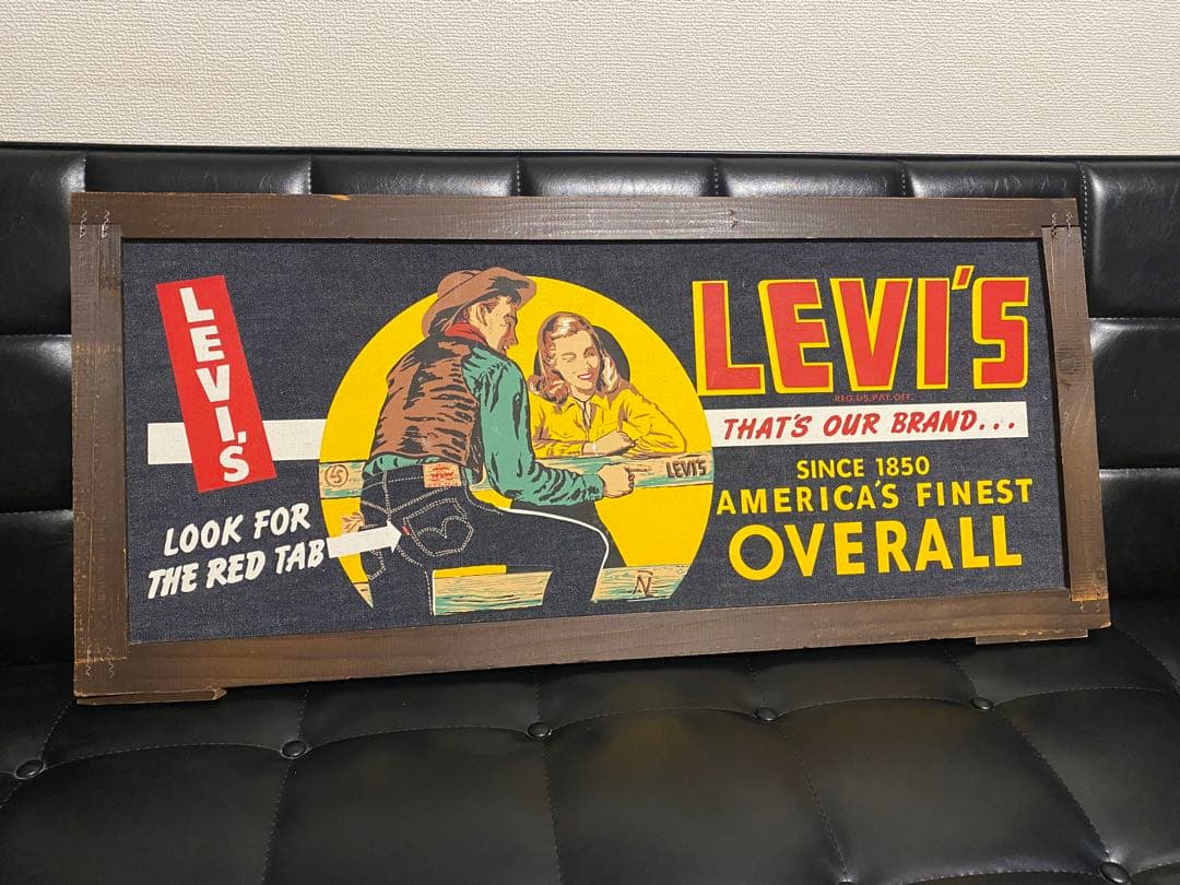 レア☆リーバイス販促看板LEVI'Sバナーデニム ヴィンテージ非売品LVC