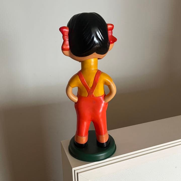 不二家 ペコちゃん首振り人形 昭和レトロ ソフトビニール製 1980〜1985