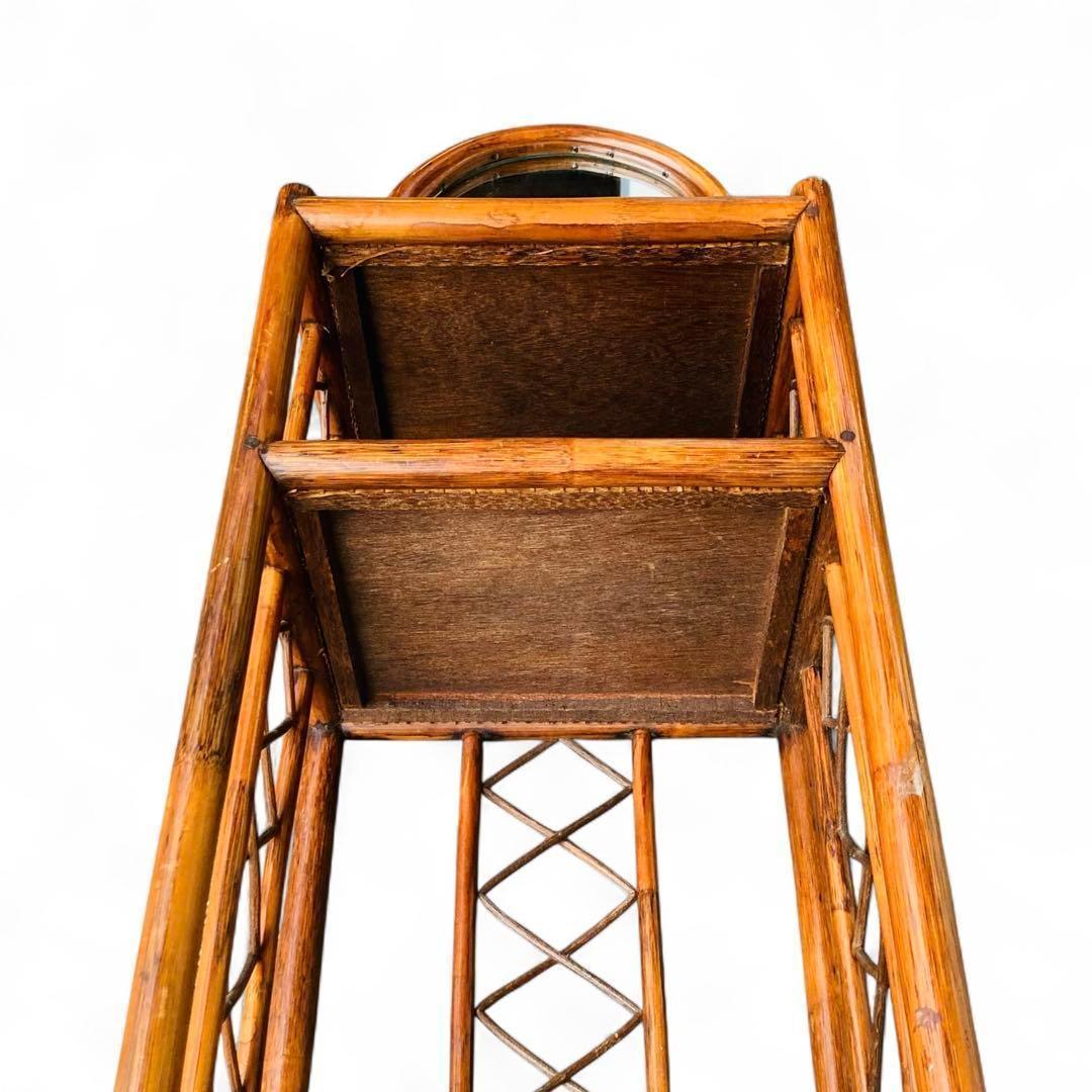 藤家具 ラタン ドレッサー 鏡台 ラック ヴィンテージ 昭和レトロ 古民家