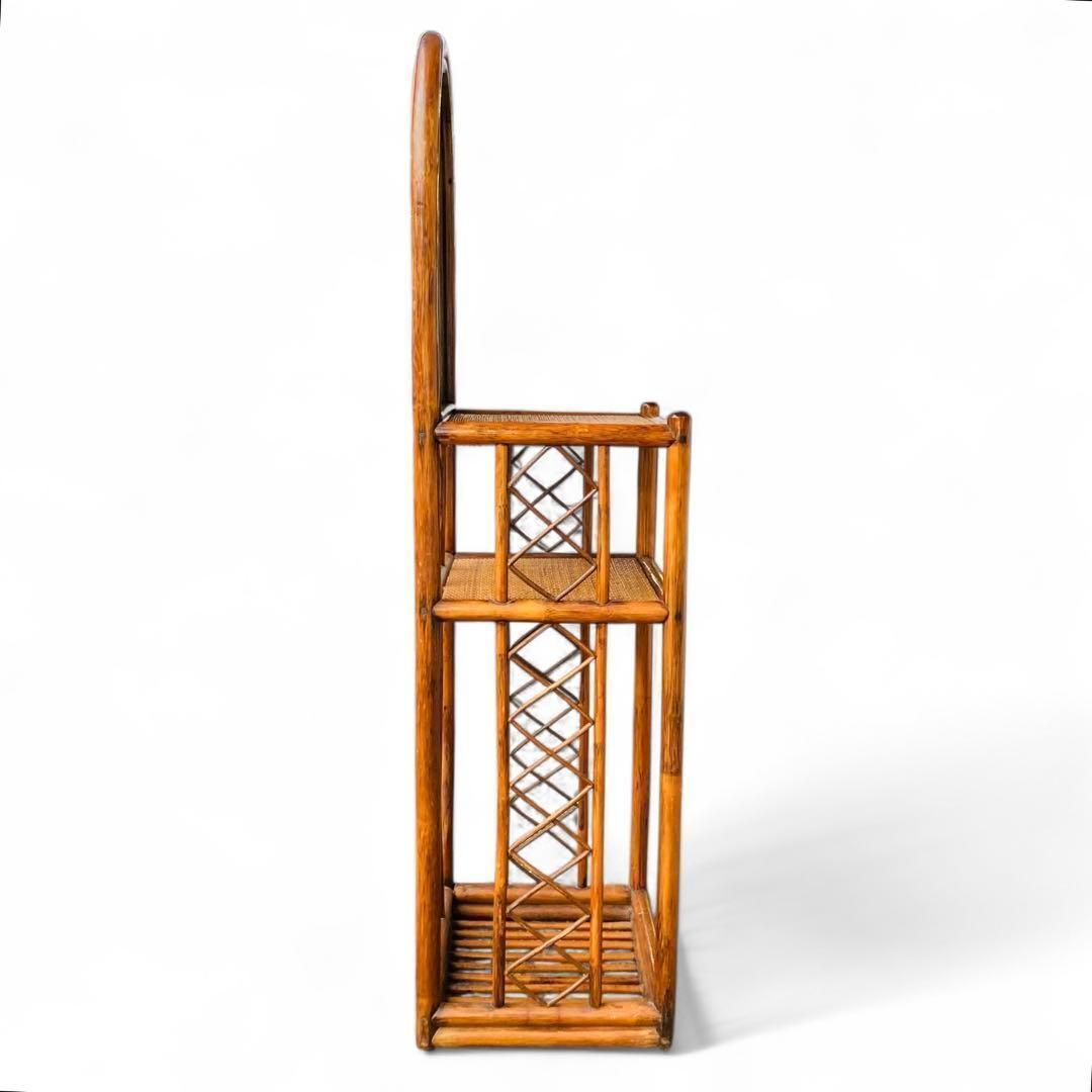 藤家具 ラタン ドレッサー 鏡台 ラック ヴィンテージ 昭和レトロ 古民家