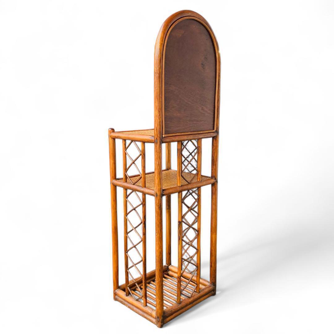 藤家具 ラタン ドレッサー 鏡台 ラック ヴィンテージ 昭和レトロ 古民家