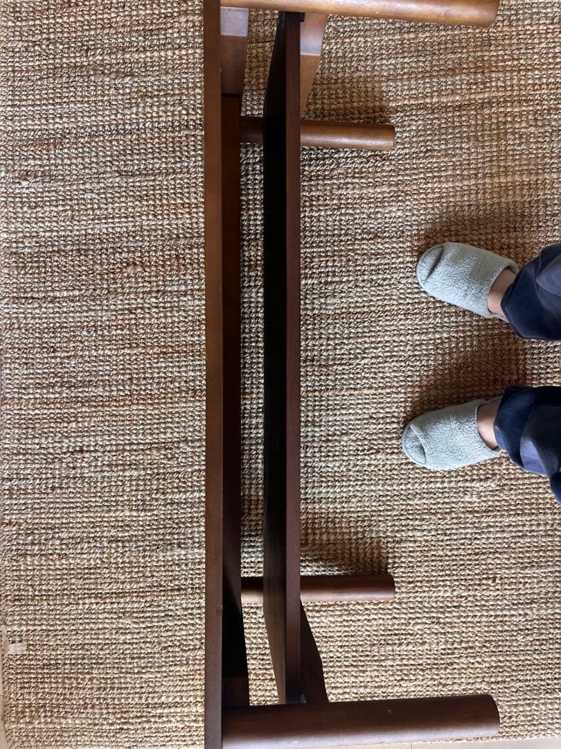 無印良品　木製ローテーブル　ウォールナット材