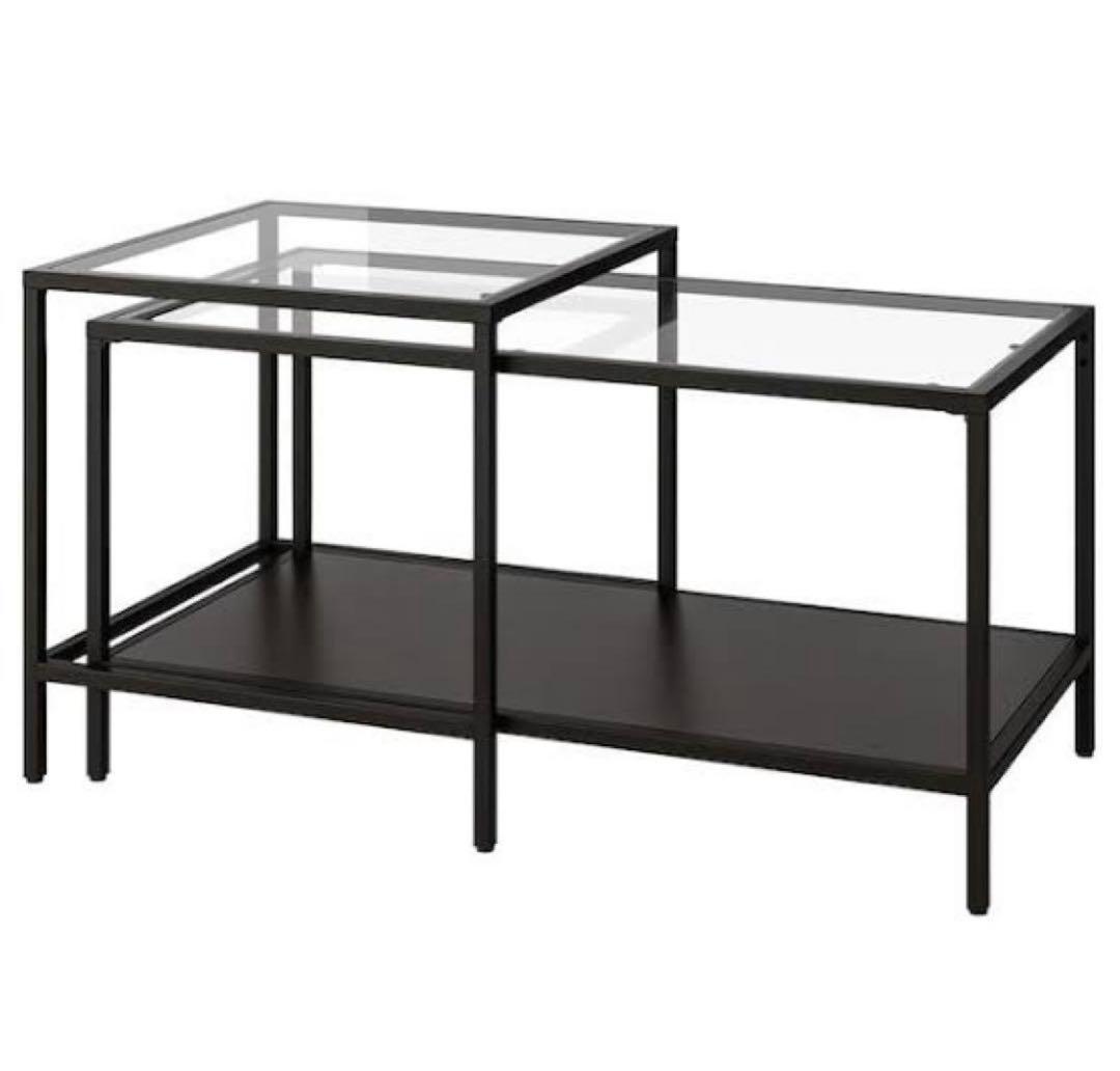 イケア　VITTSJÖ ヴィットショー　ネストテーブル