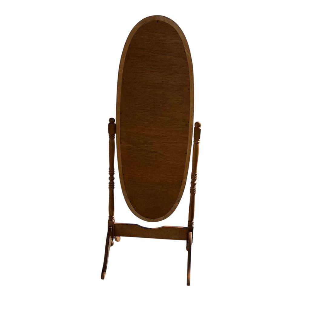 送料込み　お洒落　オーバル型スタンドミラー　インスタ映え　アンティーク