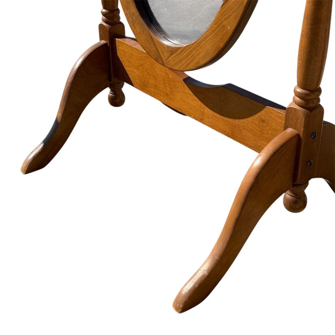 送料込み　お洒落　オーバル型スタンドミラー　インスタ映え　アンティーク