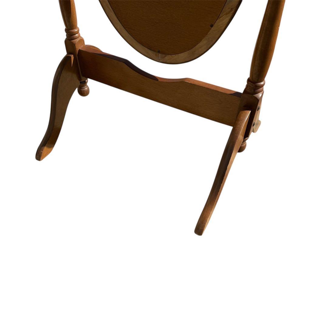 送料込み　お洒落　オーバル型スタンドミラー　インスタ映え　アンティーク