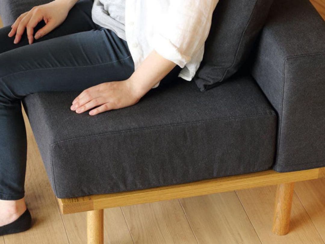 【幅100㎝】ソフィア ダイニングソファ M ユニット式 カバー洗濯可 ブラック