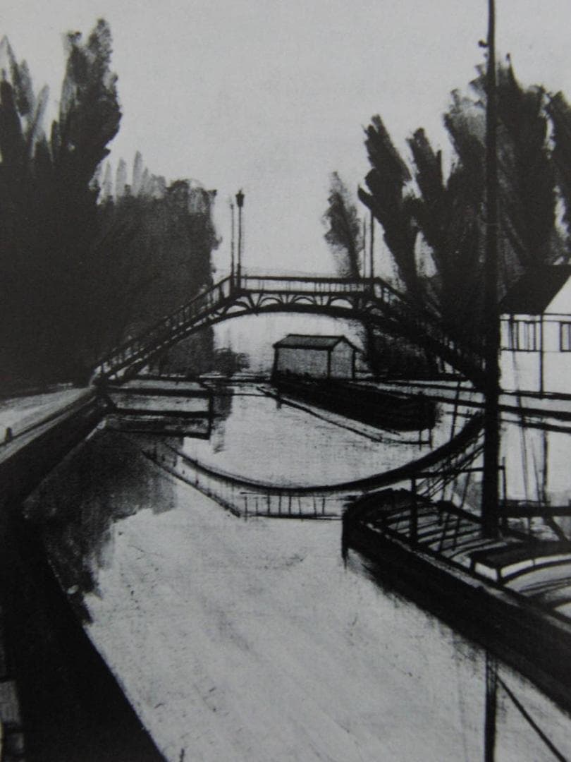 ベルナール・ビュッフェ【Peniche sur un canal】