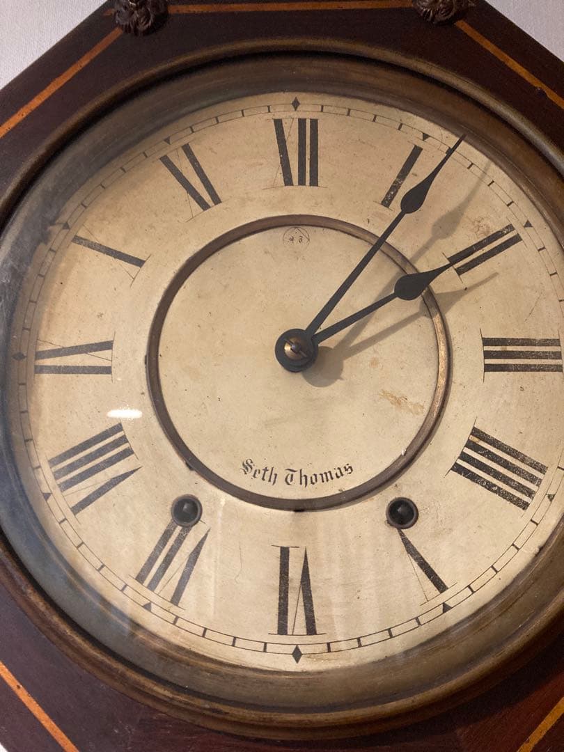 昭和レトロ　セス トーマス　八角ゼンマイ式振り子時計 稼働品　USA製②