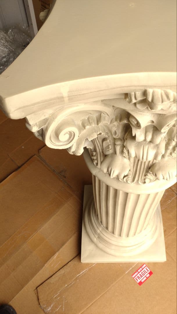 1m 古代ギリシャ建築柱 コリントピラー支柱台座コラム花台歴史西洋置物インテリア