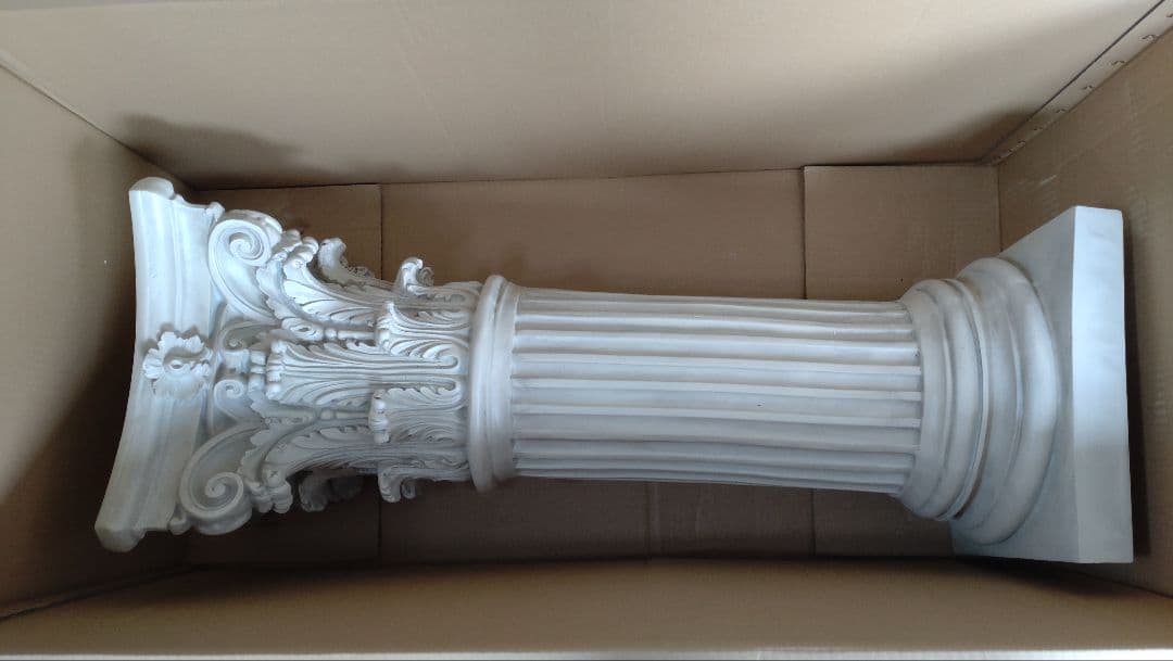 1m 古代ギリシャ建築柱 コリントピラー支柱台座コラム花台歴史西洋置物インテリア