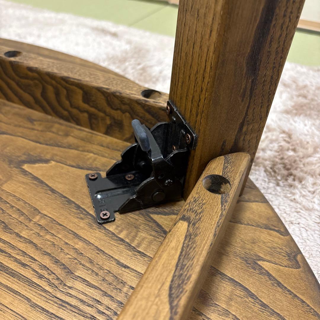 家具工房 芽生 ちゃぶ台 クリ 無垢材 太鼓脚