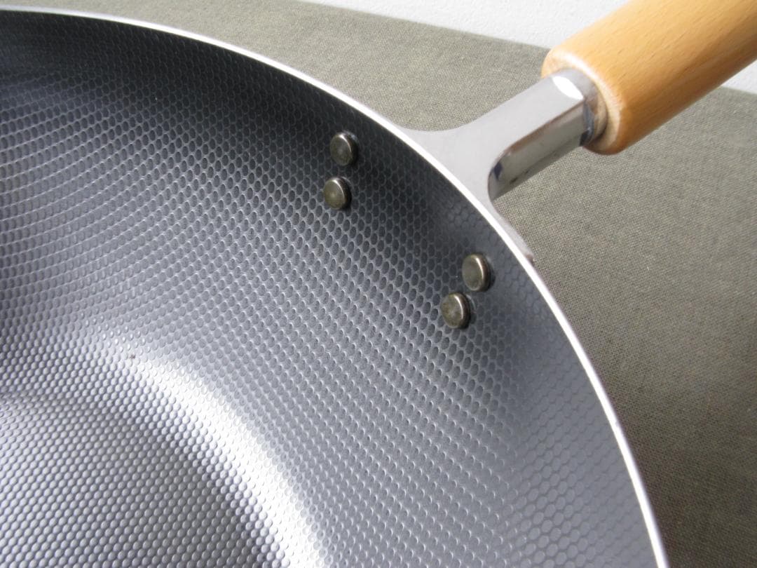 ☆　栗山はるみ　中華いため鍋　30cm　木製ハンドル　レア　☆