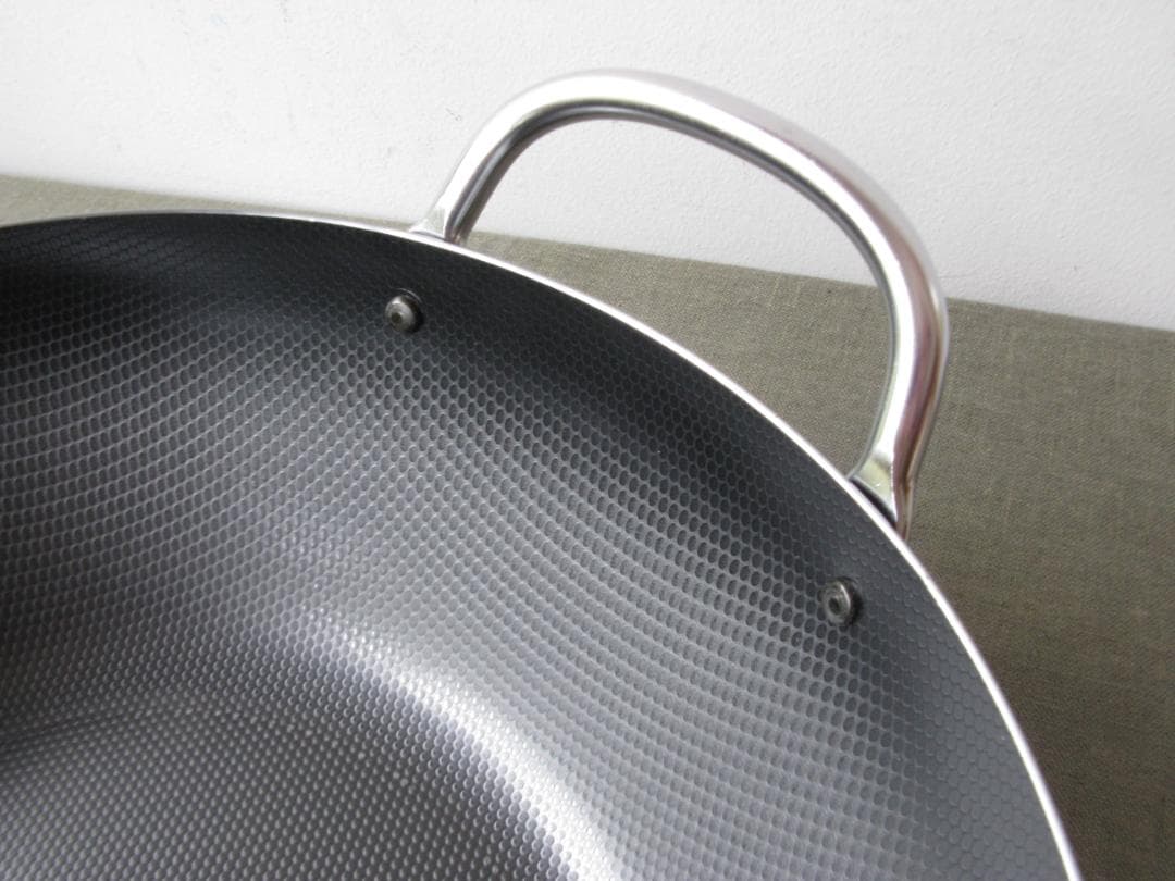 ☆　栗山はるみ　中華いため鍋　30cm　木製ハンドル　レア　☆