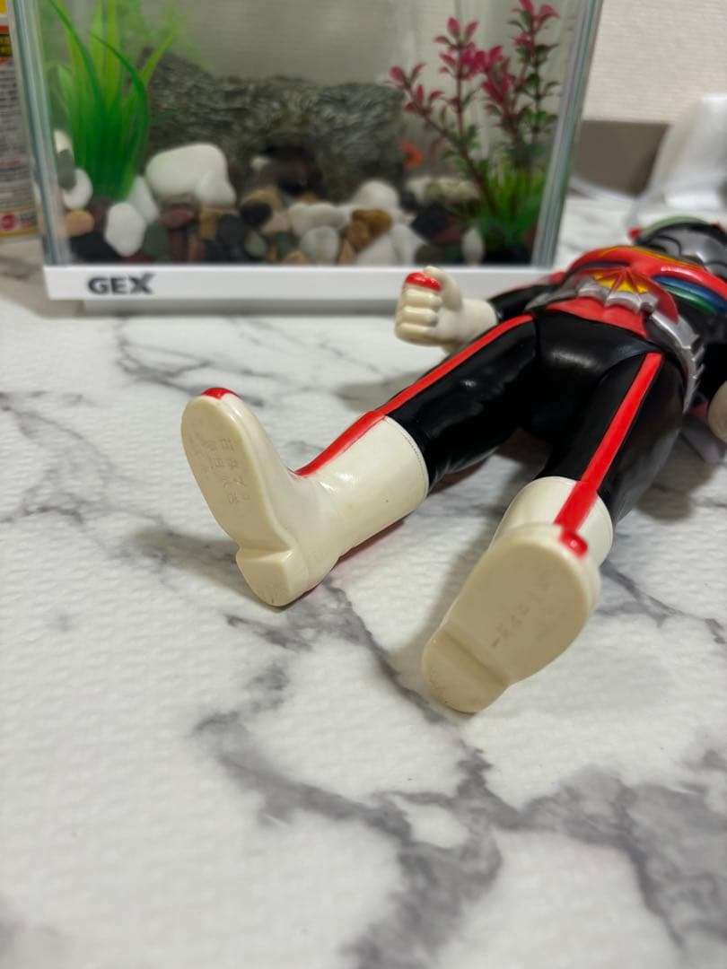 最終値下げ 超美品 旧バンダイ 仮面ライダーストロンガー 面取れソフビ