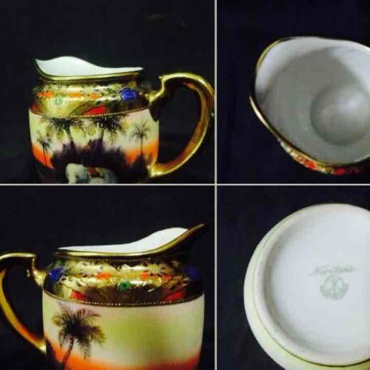 里帰り初期手塗りオールドノリタケクリーマー 象さん