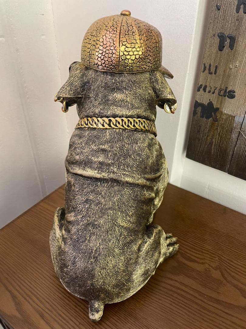 B-BOY犬　置物　オブジェ　犬　ブルドッグ　飾り　イヌ　いぬ　ドッグ　ラッパー