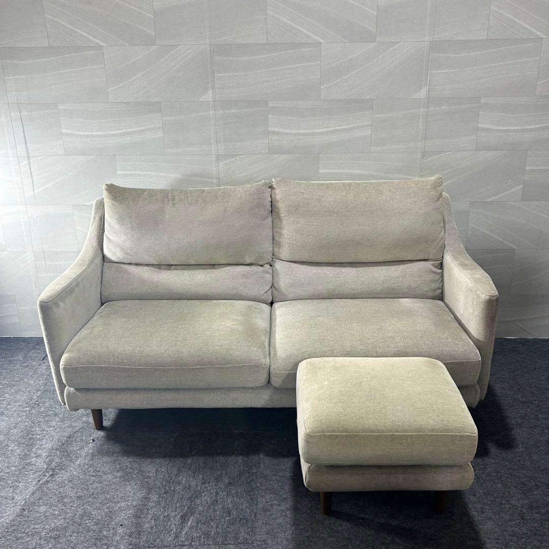 KEYUCA ソファ 布張り 2.5人掛け カールシリーズ シンプル d4484