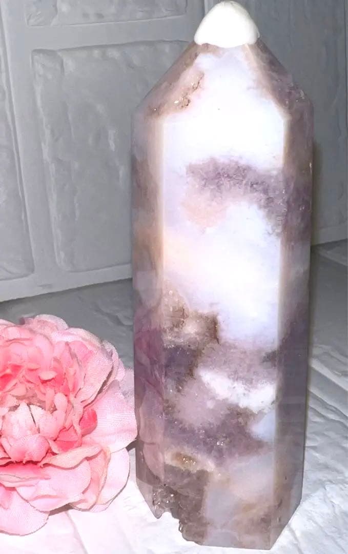 ⑧ピンクアメジスト♥️フラワーアゲート♥️タワー♥️桜瑪瑙♥️花瑪瑙♥️チェリーブロッサム