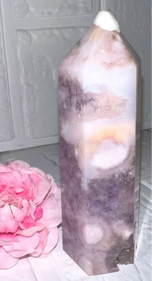 ⑧ピンクアメジスト♥️フラワーアゲート♥️タワー♥️桜瑪瑙♥️花瑪瑙♥️チェリーブロッサム