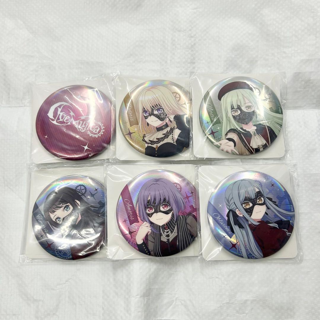 GIGO限定 バンドリ ビッグ缶バッジ カード 全種セット