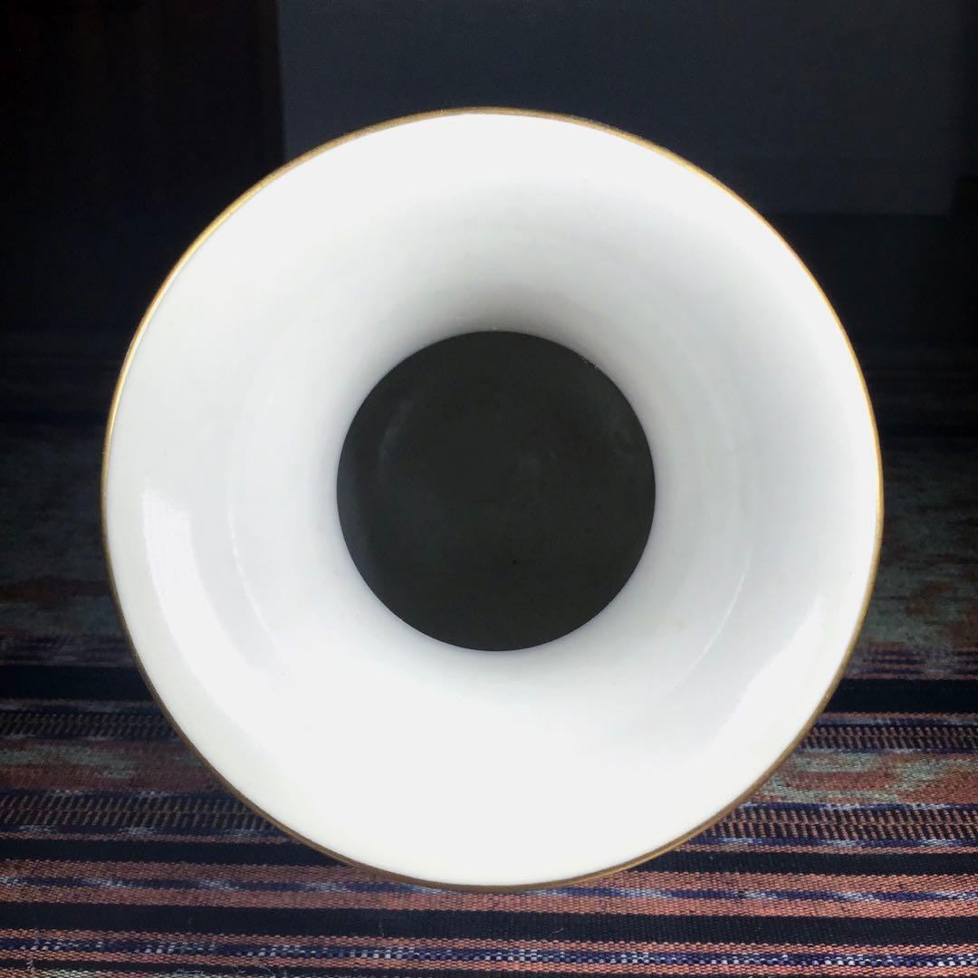 メルうー特価』 京焼 二代目 宮永東山 『金刷毛目』 花瓶 制作No.80