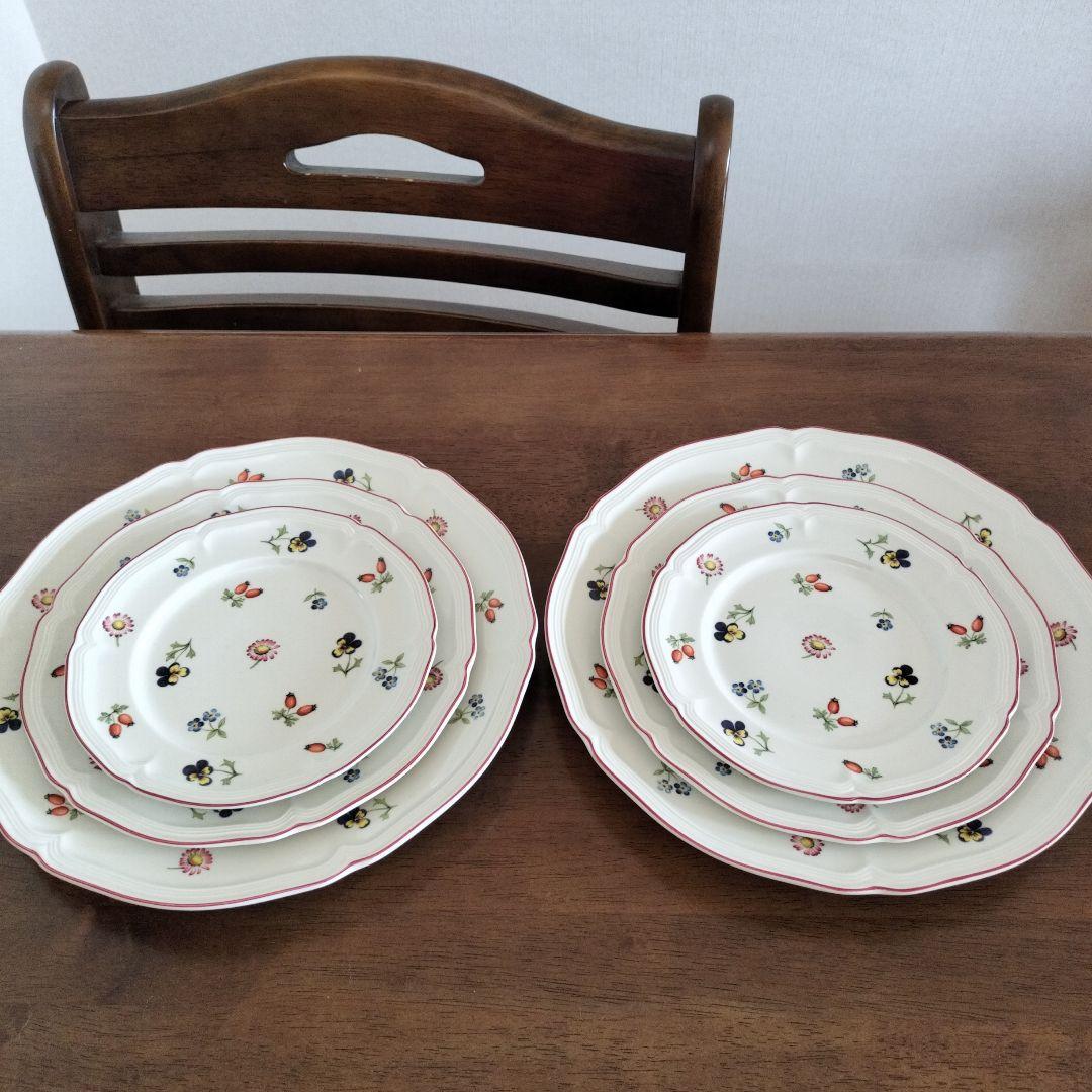 ビレロイ&ボッホ　プチフルール　皿　大中小6枚