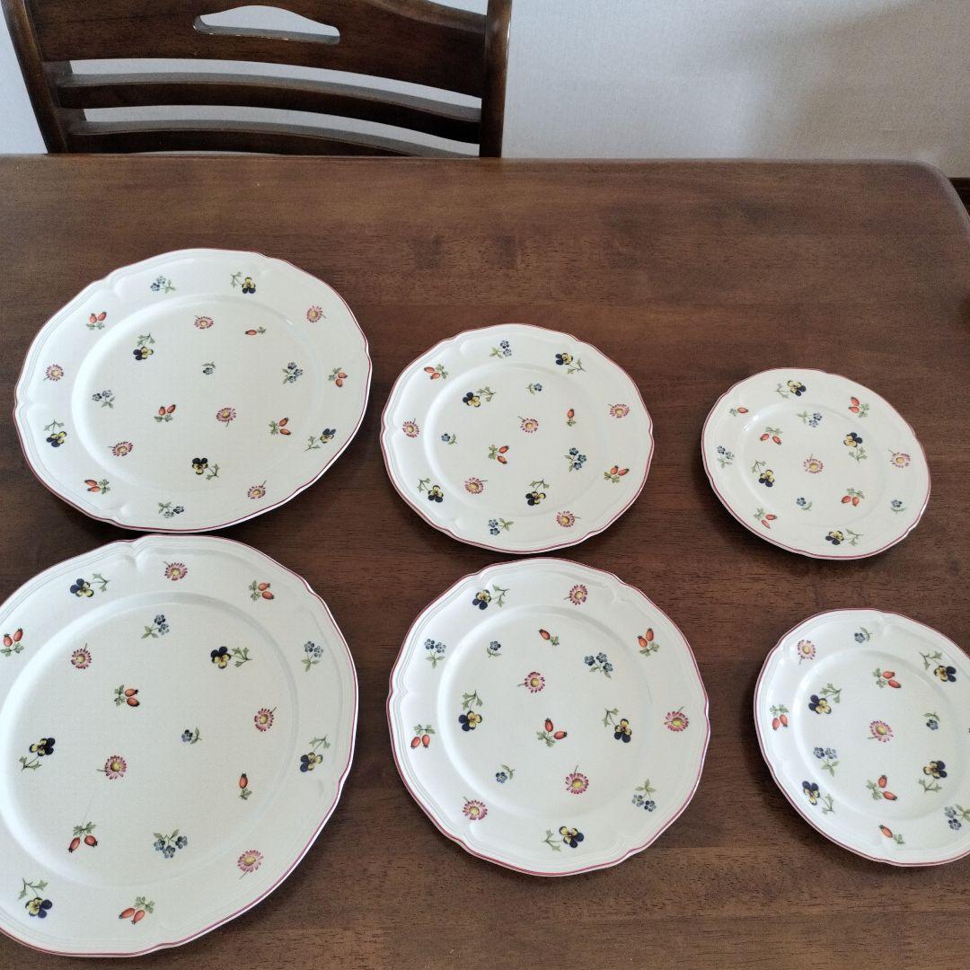 ビレロイ&ボッホ　プチフルール　皿　大中小6枚